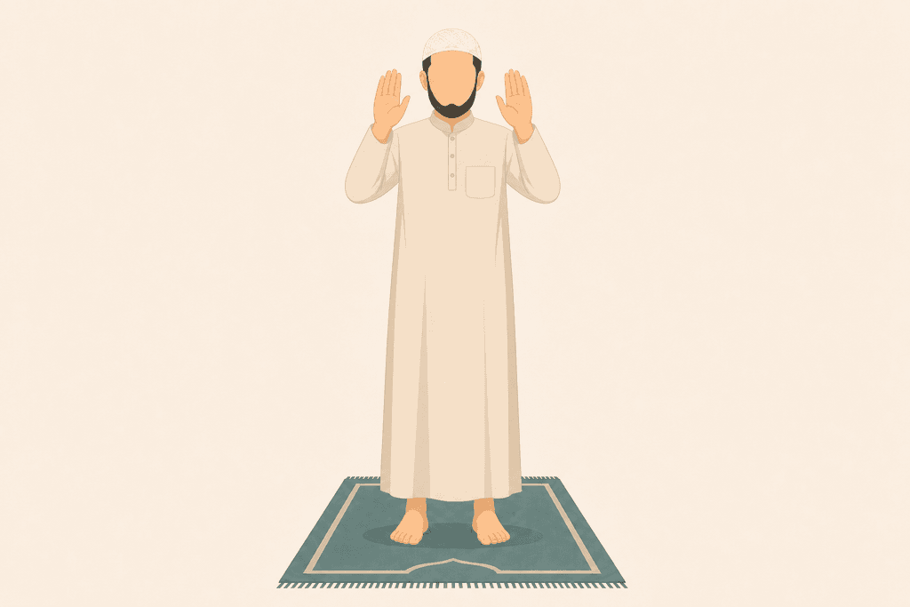 Begin with the opening takbīr